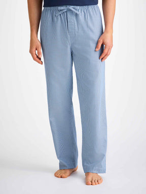 Men's Lounge Trousers Cotton Navy Puppytooth Pattern