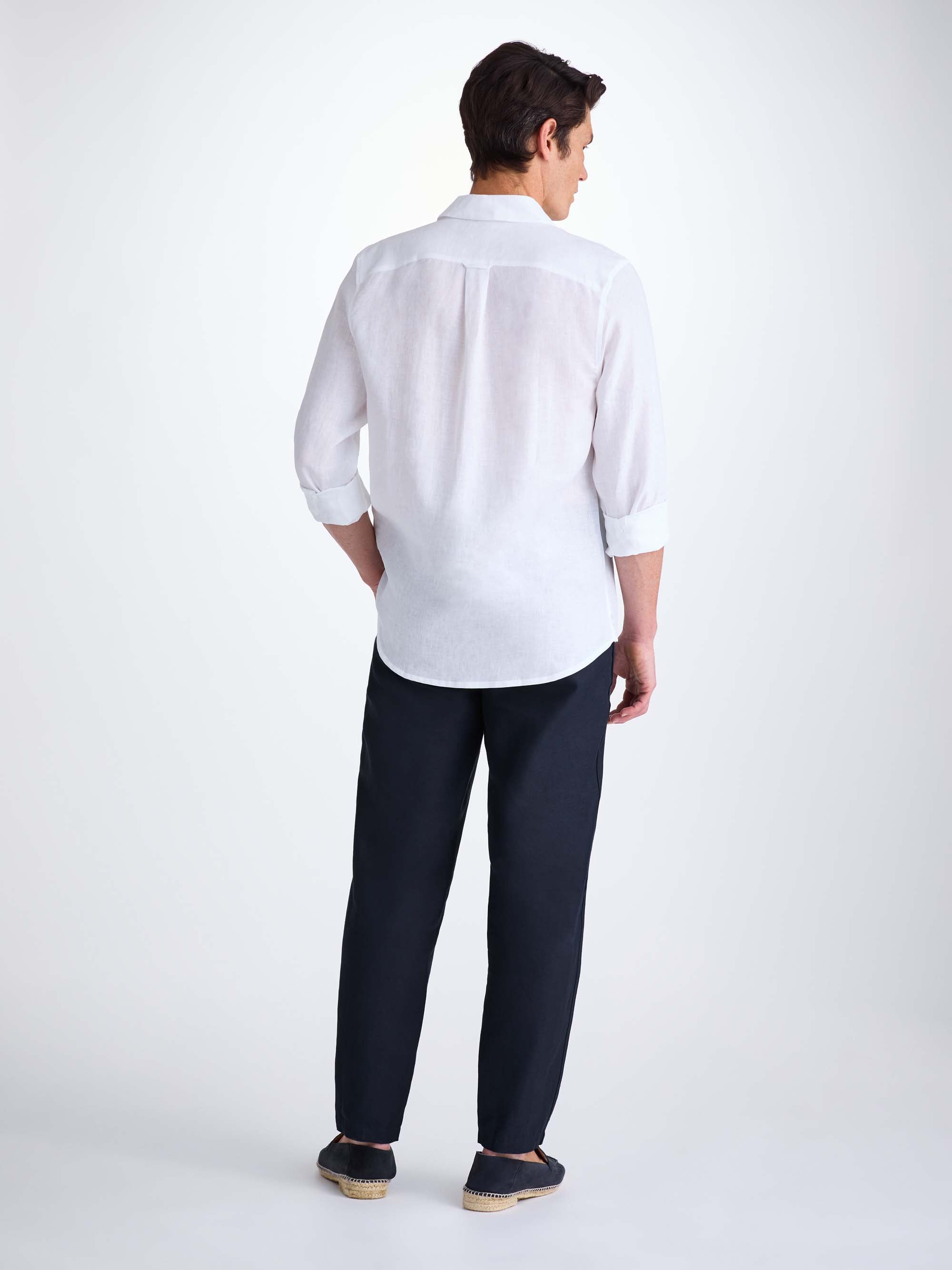 Men's Trousers Sydney Linen Navy