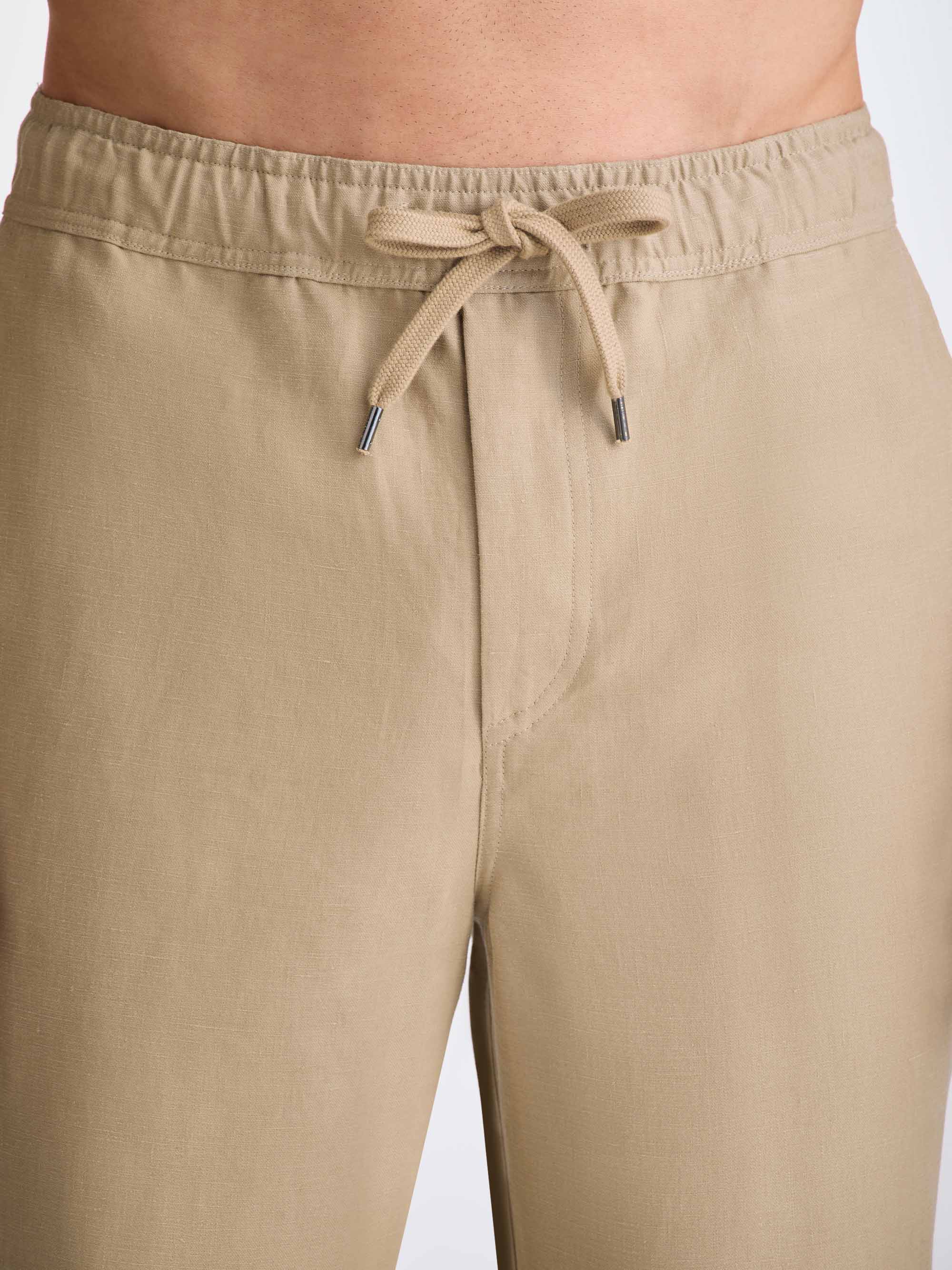 Men's Trousers Sydney Linen Camel