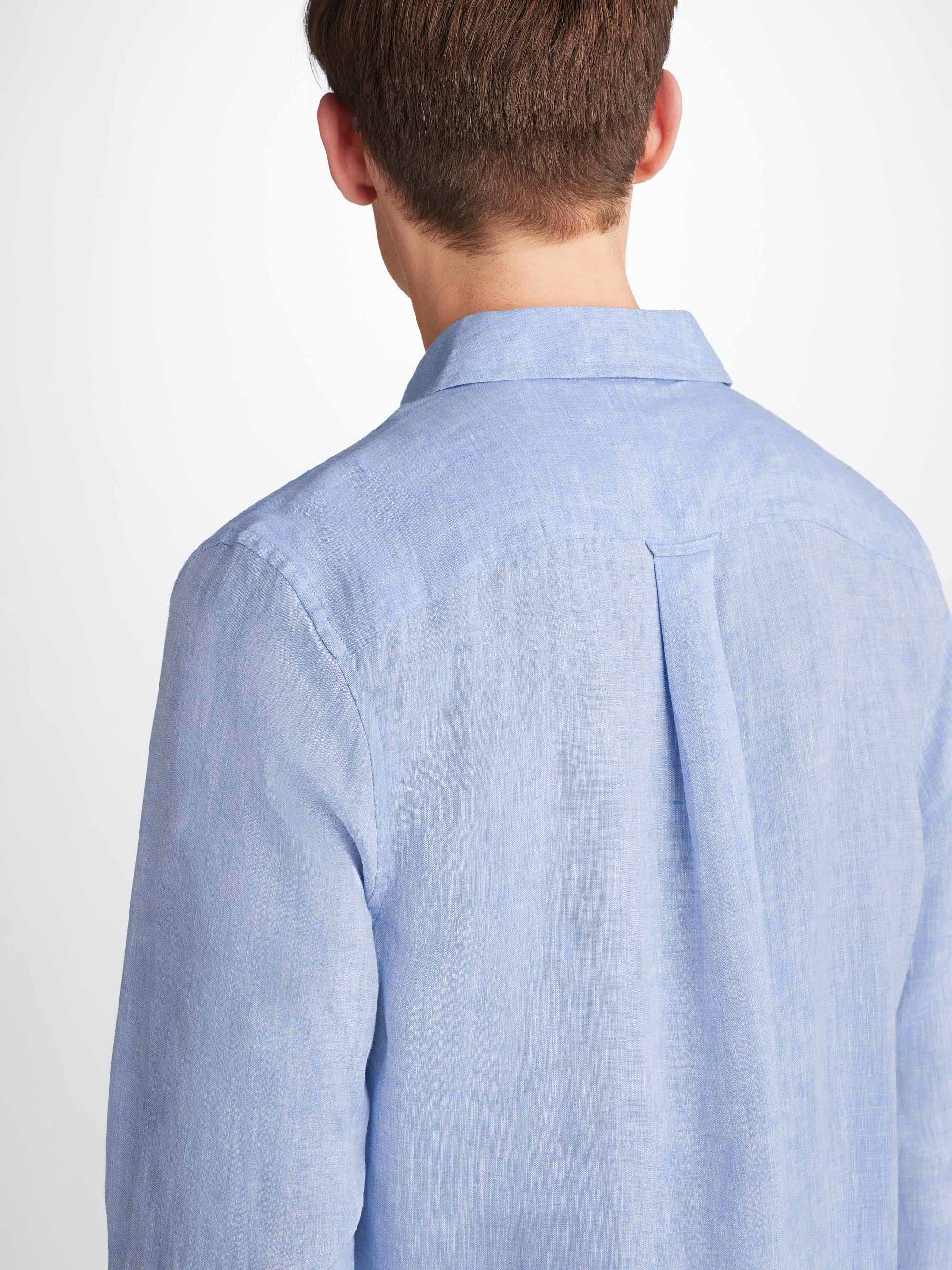 Men's Shirt Monaco Linen Blue