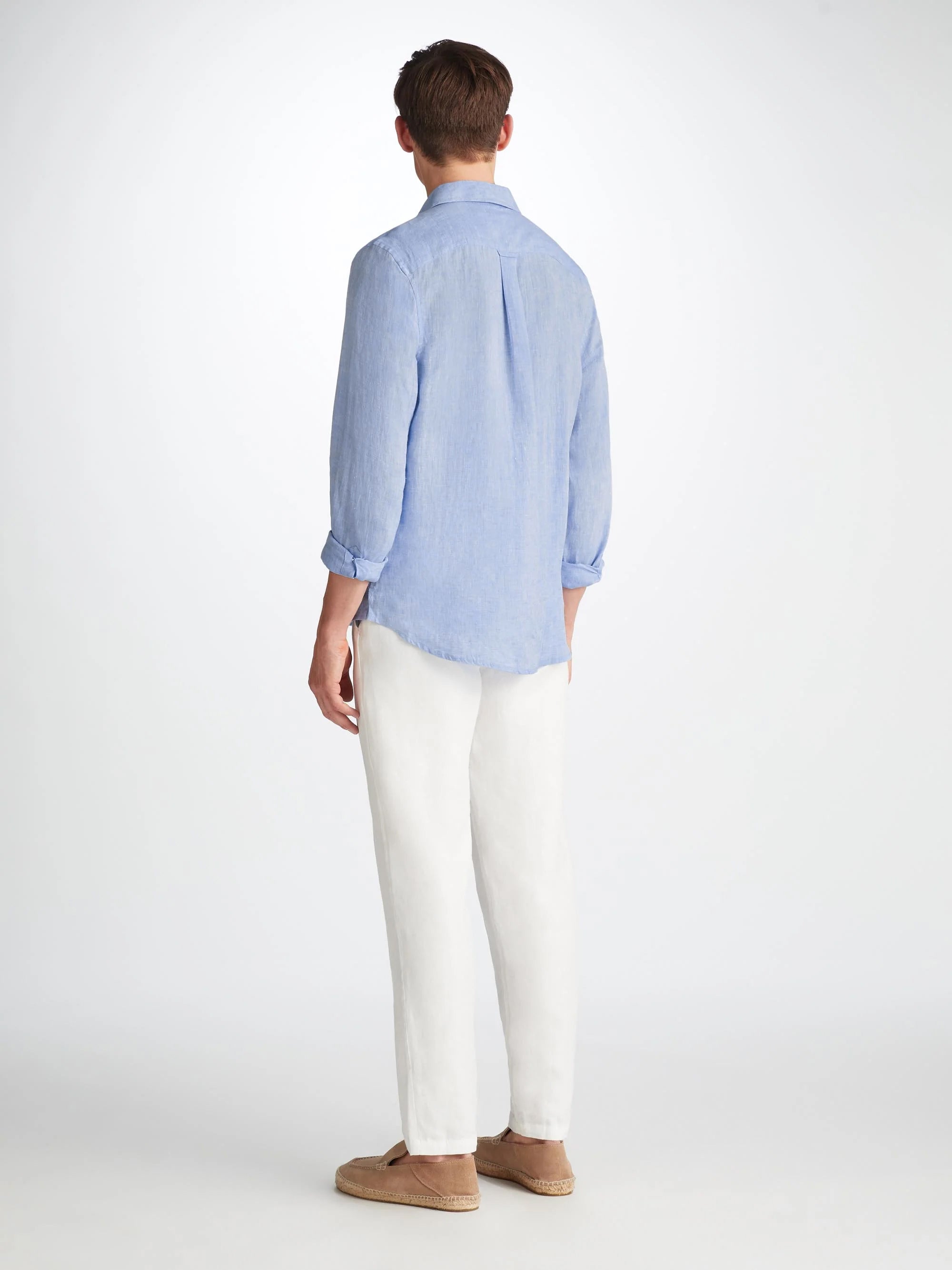 Men's Shirt Monaco Linen Blue