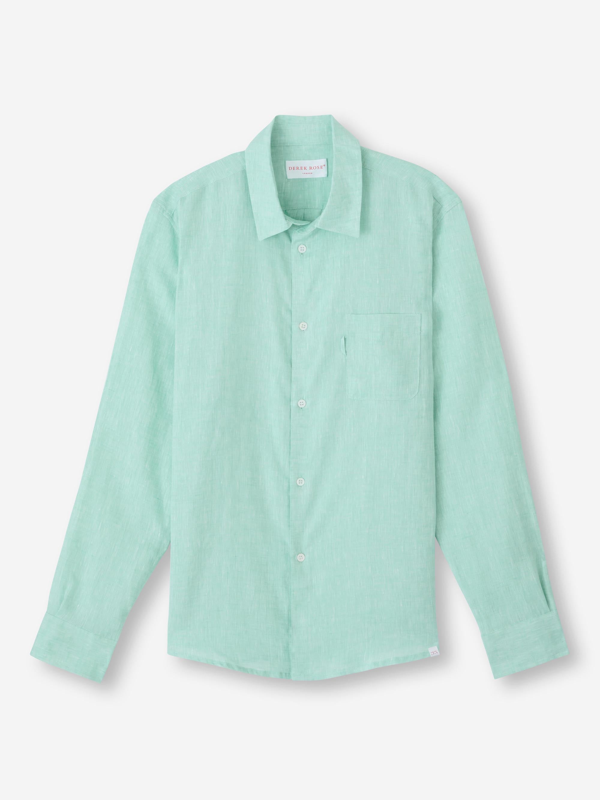 Men's Shirt Monaco Linen Mint Green