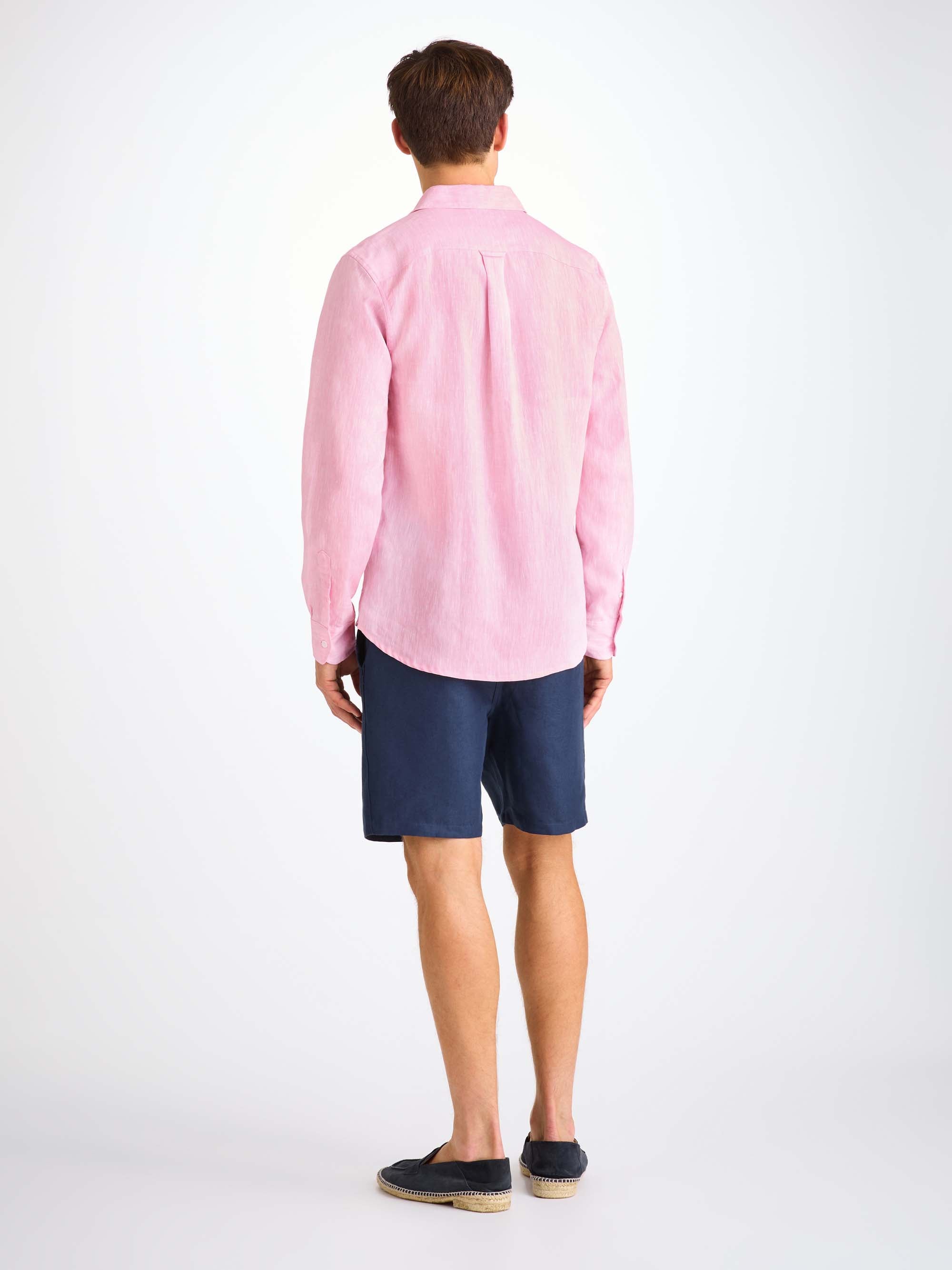 Men's Shirt Monaco Linen Pink
