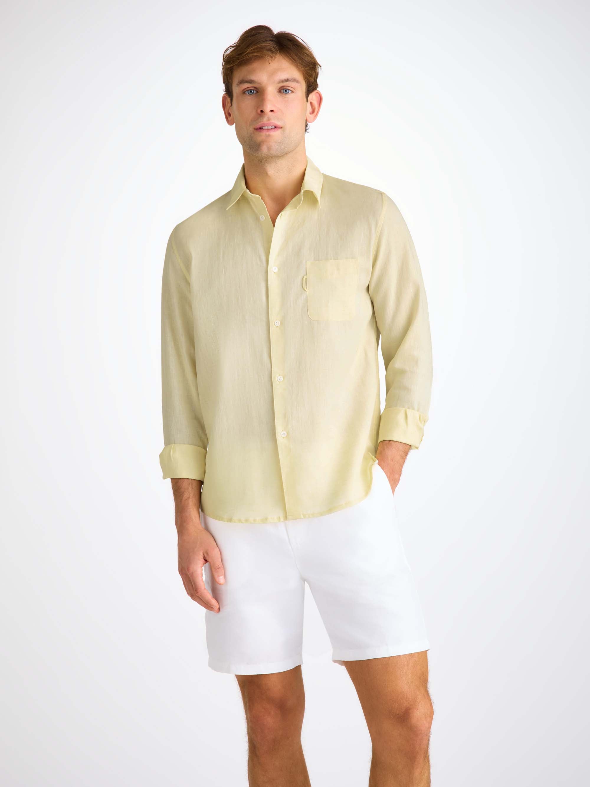 Men's Shirt Monaco Linen Buttermilk